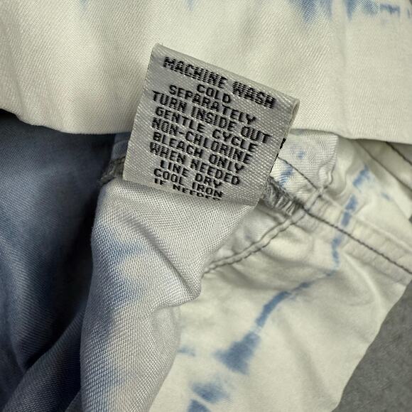 Caffe Marrakesh Women's Tencel Denim Midi Cap Sleeve Dress Tie Dye Hem - Large - Picture 10 of 10